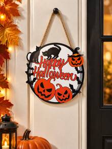 Wooden Halloween Ghost Themed Desktop Ornament, Swing & Book Corner Shelf Decor, Festive Atmosphere Tabletop Display For Home Decoration - View 10