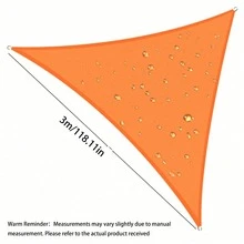 Shadow Sail From Polyester, Water-Resistant And Uv-Blocking 98%, Suitable For Garden, Pool, And Outdoor Camping, Includes Installation Ropes For Diy - Multicolor - View 10