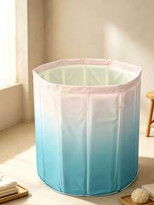 1PC Extra Large Portable Inflatable Bathtub Foldable Spa Hot Tub For Adults Compact Shower Foot Bath Basin No Electricity Needed For Home Indoor Outdoor Use - Gradient powder - View 4