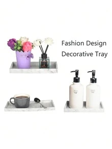 1PC SHATTERPROOF SILICONE MULTIPURPOSE TRAY FOR KITCHEN COUNTERTOP BATHROOM VANITY SINK SOAP DISPENSER PERFUME KEYS JEWELRY ORGANIZER STORAGE DECOR - multicolor - View 11