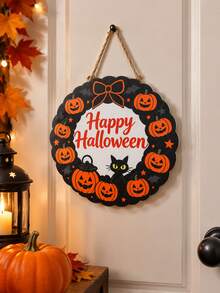 Wooden Halloween Ghost Themed Desktop Ornament, Swing & Book Corner Shelf Decor, Festive Atmosphere Tabletop Display For Home Decoration - View 11