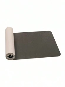 Thick Wide Yoga Mat With Double Sided Textured Surface, Soundproof Shock Absorbing Sweat Resistant Non-Slip Exercise Mat, High Density Resilient Cushioning For Home Gym Pilates Stretching Skipping Rope, Portable Easy Clean Workout Accessories - White - View 6