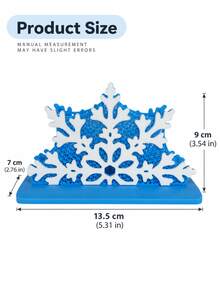 Cirelle 1Pc Christmas Snowflake Napkin Holder, Plastic Tabletop Tissue Rack, Festive Paper Napkin Stand For Dining Table, Kitchen Counter, Holiday Party, Restaurant, Home Decor, 5 Colors Available - Multicolor - View 4