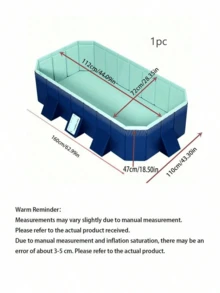 Foldable Non-Inflatable Family Swimming Pool, Portable Ground Pool, Easy Installation For Outdoor Backyard Garden Camping, Durable Pvc Material - A - View 17