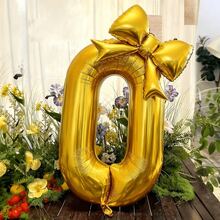 Numeric Foil Balloons, Ideal For Indoor‑Scene Decorations For Birthdays, Anniversaries And Theme Parties. Can Be Used As Tabletop Ornaments And Focal‑Point Decorations For Venues. Popular Decorative Items For Theme Celebrations. - 32 inch gold + 21 inch butterfly - View 13