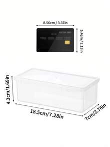 2pcs Large Transparent PP Storage Boxes With Lids, Lightweight Unfinished Surface For Office/School Supplies, Pens, Pencils, Markers, Crafts, Desk Storage, Makeup, Jewelry, Suitable For Girls, Minimalist Style, Portable, Random Color(Only The Box - Clear - View 9
