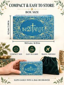 MINKOJA In21 Card Game - Beginner-Friendly Fortune Telling Deck For Family Parties & Gatherings - Dark Green - View 2