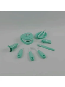 MINKOJA 9pcs Mini Children Dentist Toy Set - Realistic Oral Care Tools, Stimulate Imagination, Edutainment; Dental Examination Teeth Model, Promote Parent-Child Interaction And Role-Playing, Suitable Learning Toy For Boys And Girls (Plastic Material) - Multicolor - View 9