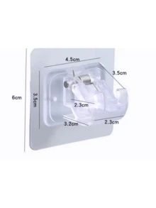 2/10pcs No-Drill Transparent Curtain Rod Brackets, Self-Adhesive Adjustable Hooks, Multi-Purpose Hooks For Bathroom Kitchen Home Organization - Multicolor - View 13
