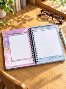 Joivida 1Pc/2Pcs Retro Computer Style Spiral Journal & Paint Interface Sticky Note Pads Smooth Writing Paper With Retro System Print Note Taking & Page Marking Desktop Decor Stationery For Daily Study & Office Work - multicolor - View 5