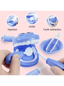 MINKOJA 9pcs Mini Children Dentist Toy Set - Realistic Oral Care Tools, Stimulate Imagination, Edutainment; Dental Examination Teeth Model, Promote Parent-Child Interaction And Role-Playing, Suitable Learning Toy For Boys And Girls (Plastic Material) - Multicolor - View 7
