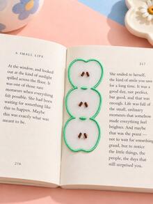 Joivida 1Pc/5Pcs Kawaii Organza Embroidery Bookmarks, Fruit Vegetable & Sauce Bottle Pattern, Sheer Polyester Embroidered Appliques, Multipurpose For Reading Mark & Journal DIY Craft Decor - multicolor - View 3