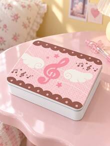 Joivida 1 Buah/4 Buah Kotak Penyimpanan Photocard Kaleng Estetik, Wadah Keras dengan Motif Malaikat & Not Musik, Organizer Serbaguna untuk Kartu, Kertas Slip, Stiker, Perlengkapan Kecil, Dekorasi Meja Cantik untuk Sekolah & Asrama - MultiWarna - View 10