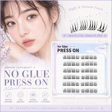 48Pcs No Glue Press On D Curl Cluster Lashes,Seamless Natural Look Individual Segment Eyelash Extensions, Ultra Lightweight Soft Comfortable Reusable Lashes, Effortlessly Enhance Natural Beauty For Daily Makeup, Beginner Friendly - Multicolor - View 4