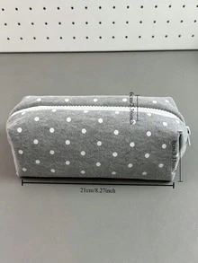 1pc Large Capacity Polka Dot Stationery Bag & Makeup Bag: Korean Style Pencil Case | Minimalist Portable Women's Design, Perfect For Desk Organization & Home Decor, Versatile Storage Solution For School Office Travel - multicolor - View 10
