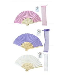 Decorative Handheld Folding Fan Set-Includes , Matching Thank-You Cards, And Organza Bags; Suitable For Weddings, Bridal Showers, Birthdays, Party Favors, Outdoor Decor, And Festive Event Styling. - multicolor - View 3