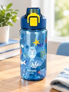 1件 600ml 卡通水瓶，附可愛防漏蓋與彈跳蓋，塑膠材質，適合戶外露營與運動 - 多色 - 查看 8