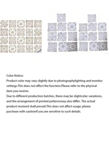 20pcs Marble Effect Ceramic Tile Stickers, Stickers, Wall Decal, Vinyl Decal For Home Decorations, Spring Decoration Items Refresh Your Home, Rama Decoration Stickers Floor Tiles Flooring Floor Tiles Self - multicolor - View 3
