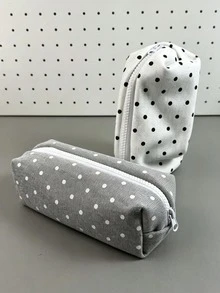 1pc Large Capacity Polka Dot Stationery Bag & Makeup Bag: Korean Style Pencil Case | Minimalist Portable Women's Design, Perfect For Desk Organization & Home Decor, Versatile Storage Solution For School Office Travel - multicolor - View 9