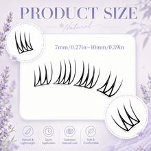 48Pcs No Glue Press On D Curl Cluster Lashes,Seamless Natural Look Individual Segment Eyelash Extensions, Ultra Lightweight Soft Comfortable Reusable Lashes, Effortlessly Enhance Natural Beauty For Daily Makeup, Beginner Friendly - Multicolor - View 2