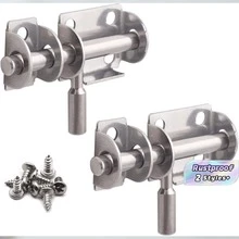 Mini Sliding Bolt Gate Latch, 2.6 Inch Heavy Duty Stainless Steel Barrel Bolt With Padlock Hole, Interior Door Latches (4/6Pack) - 2 inch latch round handle - View 1