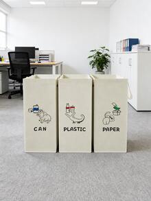 Haus Hana Garbage Sorting Trash Bags & Separate Recycling Bin Set, Collapsible PP Storage Bags, Indoor Waste Sorting Organizers In Red, Green, Blue. Reusable Supplies For Kitchen, Home, Hotel & Property Management, Ideal For Back-To-School - View 2
