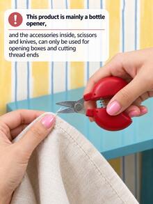Joivida 3-In-1 Magnetic Multi-Functional Crab Bottle Opener, Cute Cartoon Animal Design With Beer Lid Remover And Extendable Box Cutter, Portable Kitchen Small Tool Decoration, Equipped With Small Scissors, Decorative Refrigerator Sticker - Multicolor - View 7