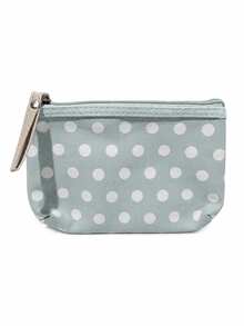 Madebyblanc 1 Buah Tas Kosmetik Kanvas Polkadot, Tas Kosmetik Portabel dengan Resleting dan Tali Pergelangan Tangan, Dompet Penyimpanan Serbaguna Ringan, Organizer Perjalanan Persegi Panjang yang Lucu, Untuk Kosmetik, Alat Tulis, dan Perlengkapan Kecil, Aksesori Penyimpanan Harian untuk Perjalanan dan Liburan - MultiWarna - View 13