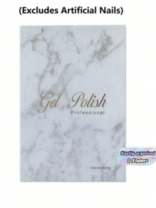 2/1pc 160 Colors Artificial Nail Tip Display Book, Nail Polish Storage Book, Artificial Nail Style Display Book, Color Card Display Board, Nail Gel Display Board, Sample Display Catalog (Character Nails Not Included) - Multicolor - View 1