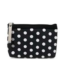 Madebyblanc 1 Buah Tas Kosmetik Kanvas Polkadot, Tas Kosmetik Portabel dengan Resleting dan Tali Pergelangan Tangan, Dompet Penyimpanan Serbaguna Ringan, Organizer Perjalanan Persegi Panjang yang Lucu, Untuk Kosmetik, Alat Tulis, dan Perlengkapan Kecil, Aksesori Penyimpanan Harian untuk Perjalanan dan Liburan - MultiWarna - View 11