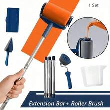 Paint Roller Sets, Paint Rollers And Trays Sets, Extendable Paint Roller Set, Paint Tray, Paint Brush And Roller Set, Decorating Tools For Painting Walls And Ceilings - Blue - View 12