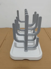 1PC Creative Cactus Cup Drying Rack Kitchen Bottle Drainer Plastic Storage Holder For Baby Milk Bottles Home Organizer Countertop Shelf - Multicolor - View 7