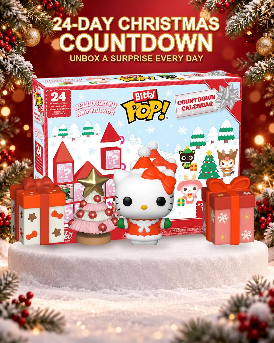 Funko Bitty Pop Calendar Set, 24pc Countdown Box With Buildable Castle, Mini Vinyl Figurines And Festive Desktop Scene Decor - Multicolor - View 1