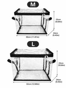 Hộp đựng sách 1 chiếc, túi đựng sách gấp gọn trong suốt chống bụi dành cho học sinh, lớp học và gia đình, hộp đựng sách cũ và đồ chơi. - Nhiều màu - Xem 14