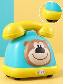 MINKOJA 1Pc Cartoon Animal Toy Telephone – Cute Animal Shapes, Rotating And Rolling Telephone, Early Education Pull-String Toy, Fun Communication Role-Playing Gift, Birthday Present. - Multicolor - View 8