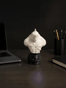 Dark Power Style Shark Warrior Sculpture Figurine, Unique Desktop Ornament, Halloween Statue Gift For Men & Boyfriend - 1PC - View 5