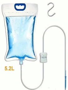 5.2L Large Capacity Plant Watering Equipment, 1 Water Bag, With 1-4 Drippers, Can Water Three Plants At The Same Time, With Adjustable Water Flow Valve, Can Be Used For Different Plants Water Needs, S-Shaped Hook - one size fits all - View 6