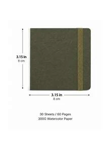 Joivida 1Pc Portable Watercolor Book, 8*8cm Size, 30 Sheets/60 Pages, Acrylic Marker Mini Drawing Book, Flip Book, Thickened Cotton Pulp Fine Grain Watercolor Notebook, Back-To-School Season, Back-To-School Gift, Reward Gift For Students - multicolor - View 11