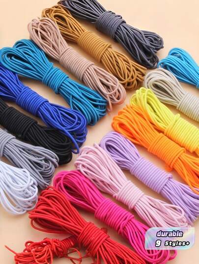 5yards 2mm Soft Round Elastic Ribbon Elastic Band Fiat Rubber Band Waist Band Stretch Ropen Mask Making