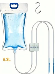5.2L Large Capacity Plant Watering Equipment, 1 Water Bag, With 1-4 Drippers, Can Water Three Plants At The Same Time, With Adjustable Water Flow Valve, Can Be Used For Different Plants Water Needs, S-Shaped Hook - one size fits all - View 5