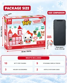 Lịch đếm ngược Giáng Sinh Funko Bitty Pop, 24 món kèm lâu đài lắp ráp, mô hình vinyl mini và cảnh trưng bày nhân vật dễ thương - Nhiều màu - Xem 9