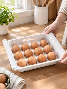 1 Drawer‑Type Hanging Fridge Fresh‑Keeping Storage Box - Suitable For Eggs, Fruits And Vegetables - Space‑Saving Kitchen Accessory - White - View 3