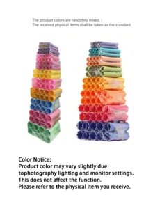 94-Piece Random Color Plastic Cold Perm Curling Rod Set, Japanese Style Professional Salon Hair Curling Rods, Hair Styling Tools, Elastic Perm Rubber Bands, Heatless Curls, Women'S Hair Accessories, 10 Sizes - Multicolor - View 8