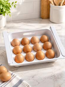 1 Drawer‑Type Hanging Fridge Fresh‑Keeping Storage Box - Suitable For Eggs, Fruits And Vegetables - Space‑Saving Kitchen Accessory - White - View 6
