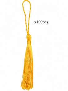 20/50/100pcs 5 Inch/13cm Gold Small Tassel With Rings, Suitable For Bookmarks, Jewelry Making, DIY Projects. - gold - View 12