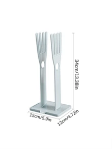 Kitchen Glove Drying Rack, No-Drill Wall-Mounted Glove Storage Rack, Desktop Vertical Design, Easy Access - Multicolor - View 4