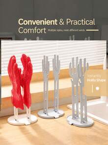 Kitchen Glove Drying Rack, No-Drill Wall-Mounted Glove Storage Rack, Desktop Vertical Design, Easy Access - Multicolor - View 2
