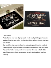 1pc Home Decor, Coffee Machine Water Absorption Mat, Counter Tableware Drying Pad, Diatomite Kitchen Dining Mat, Coffee Print Dish Drying Mat, Washable Anti-Slip Drainage Mat, Suitable For Kitchen Character Bar - Multicolor - View 4