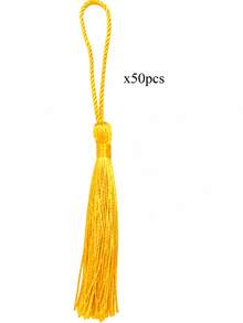 20/50/100pcs 5 Inch/13cm Gold Small Tassel With Rings, Suitable For Bookmarks, Jewelry Making, DIY Projects. - gold - View 9