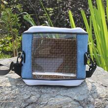 Portable Pet Bird Carrying Bag - Perfect For Travel, Training, And Outings - A Compact And Lightweight Bird Backpack With Adjustable Shoulder Straps. - Blue - View 4